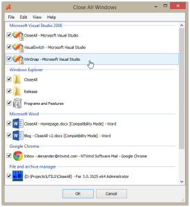 close all windows ويندوز