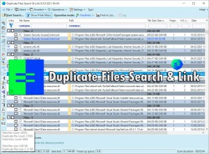 duplicate files search & link