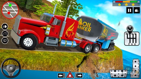 Oil Tanker Truck Driving