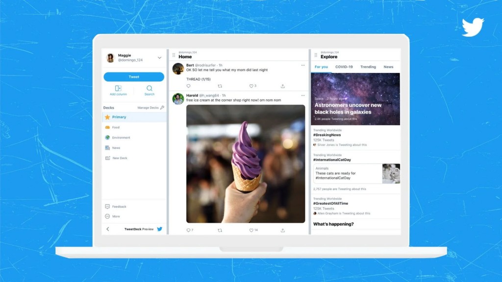 تويتر يغلق tweetdeck على ماك