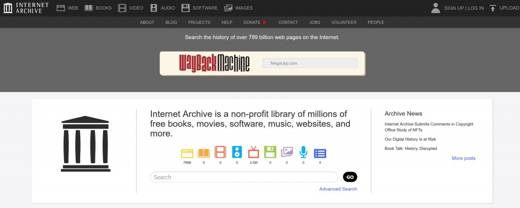 archive.org / wayback machine