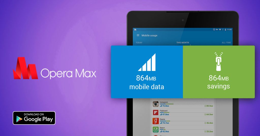 تطبيق اوبر ماكس opera max للتحكم في data usage