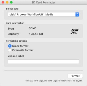 sd memory card formatter للكمبيوتر ماك