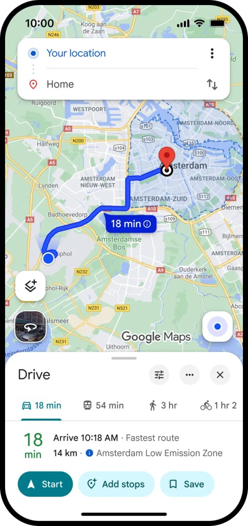 مزايا الذكاء الاصطناعي في google maps قادمة في اوروبا 3
