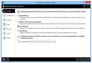 windows firewall control للكمبيوتر