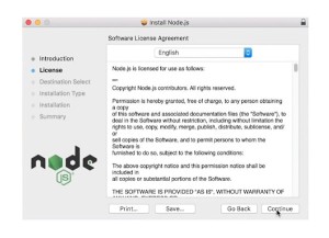 node.js للماك